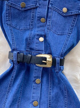 SINGREINY Backless Halter Dress Single Breasted Sashes
