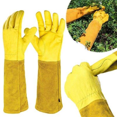 1 Pair Long Thorn Proof Rose Pruning Gloves Labor Gardening