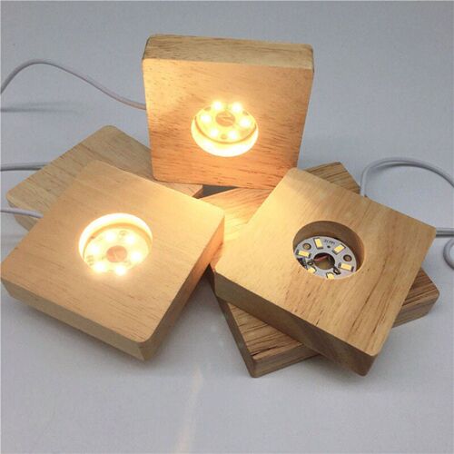 Solid wood base rechargeable night light oak实木底座1