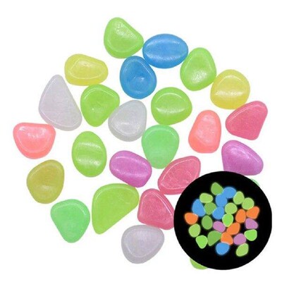 100pcs Glow in The Dark Pebbles Stones Luminous Stones