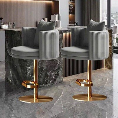 Luxury High Footstool Adjustable Stool Bar Chair Rotating