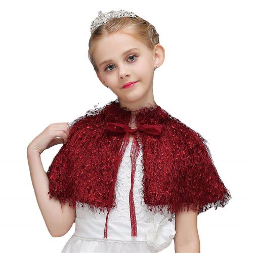 Princess Dress Accessories Children Girl Flower Mao Mao Cape