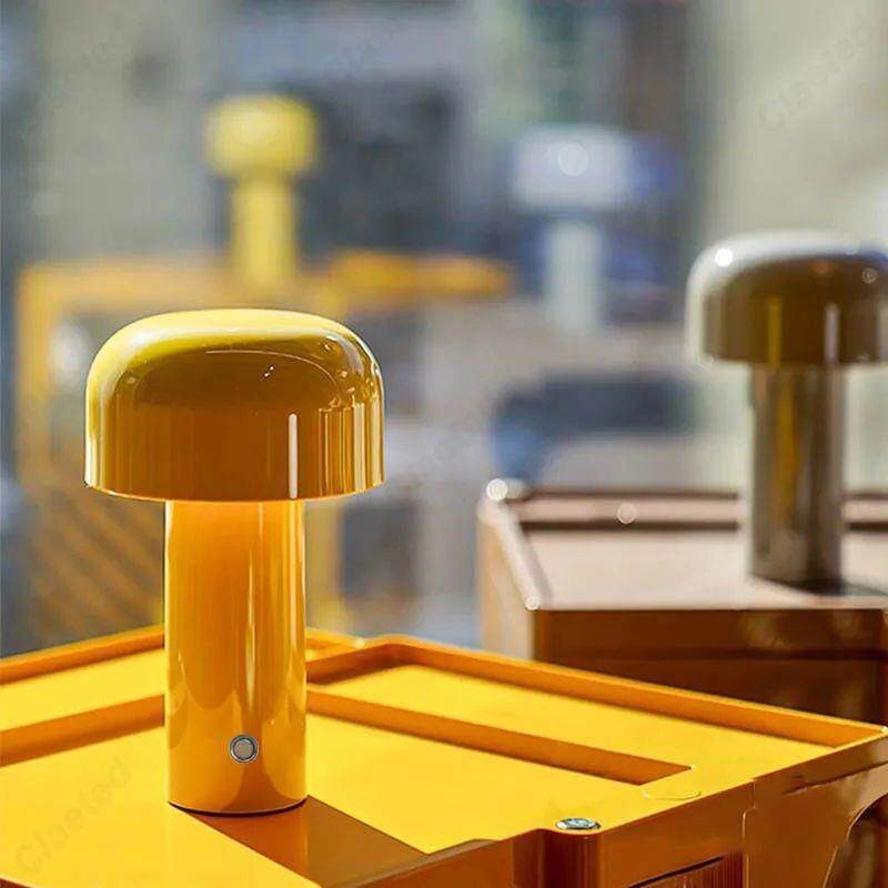 Italian Mushroom Table Lamp Rechargable Night Light Portable图片