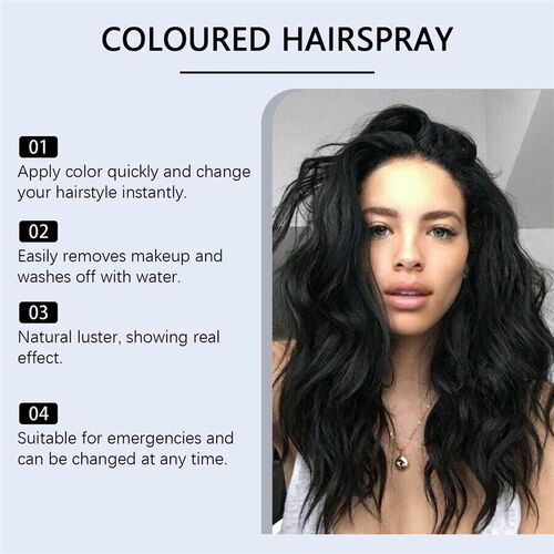 HOEGOA Temporary Black Hair Spray - Easy to Apply, Gentle on