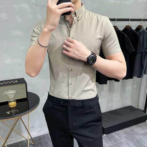 Summer Shirt Mens Thin Business Dress Fashionable Shirt Hig