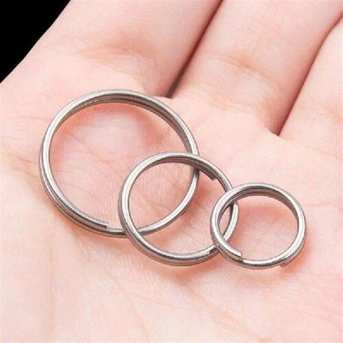 MXLD 9Pcs Titaniums Keyring KeyChain Holder Round Split