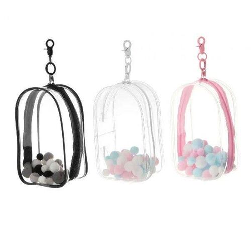 Clear Figure Display Bag with Keychain Collectibles Case