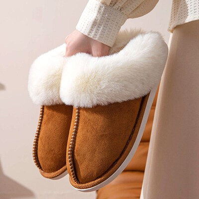 Warm Thick-soled Non-slip Plush Slippers Home Memory Foam In