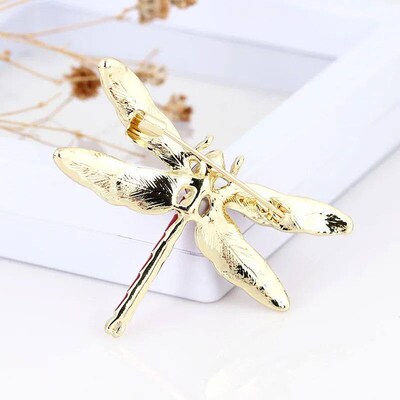 rendy Blue Crystal Vintage Dragonfly Brooches for Women High
