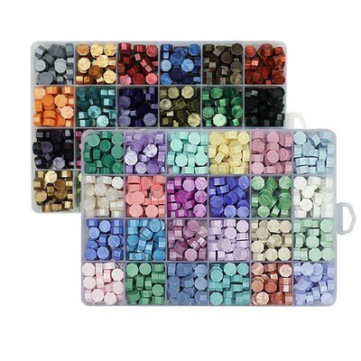 Boxed Lacquer Wax Octagonal Paint Sealing Wax Particle Grid