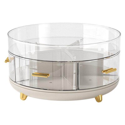 Rotate makeup brush organizer.Desktop storage box Multifunct