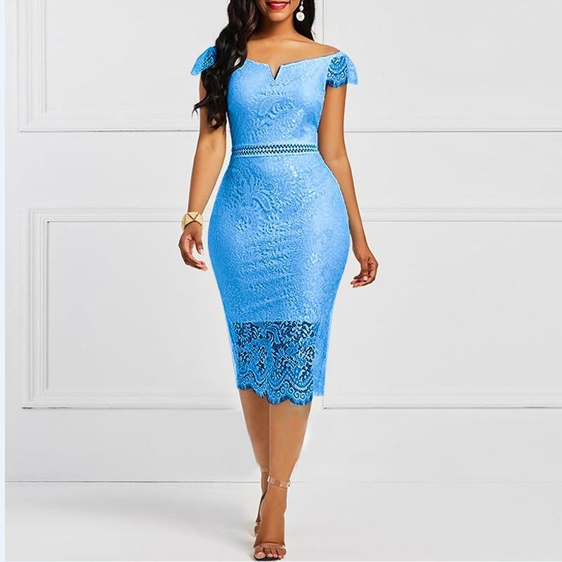 Women Dress Elegant Lace Evening Wedding Party Dress Ladies图片
