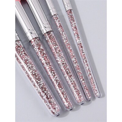 5PC Holiday Cosmetic Brush Set, Soft Portable Tools for