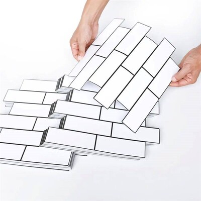 1 PCS Removable Tile Wall Stickers Creative 3D Effect Brick