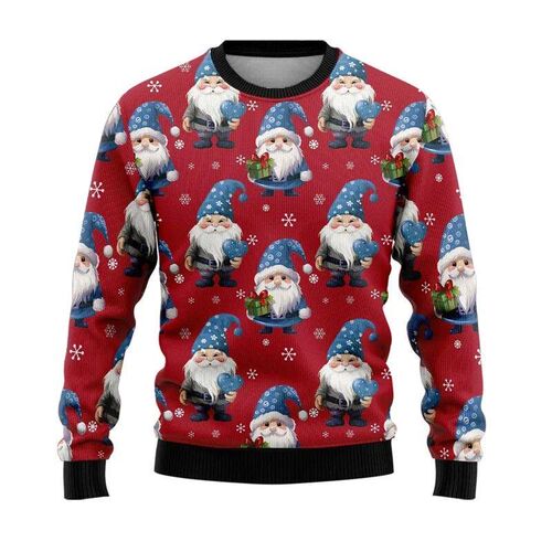2024 New Cartoon Santa Claus Ugly Christmas Sweater Cute Gno