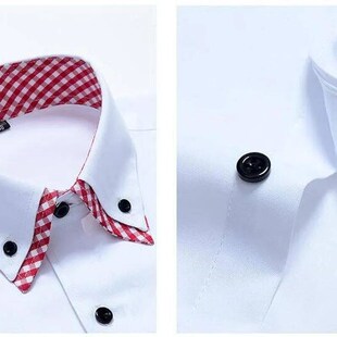 Short Sleeve Formal Diamond White Men Button Quality Shirt