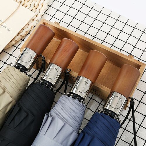 Ten Bone Windproof Umbrella Three-fold Automatic Sunny And R