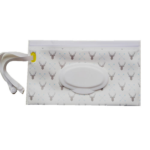 Fashion Wipes Carrying Case Clutch and Clean Wet Wipes Bag f