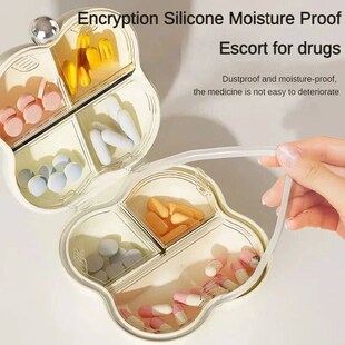 Flower Medicati Portable Organizer Compact Pill Day Shaped