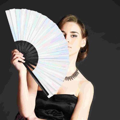 2 Pcs Hand Held Fan Symphony Kung Fu Folding Fans Festival