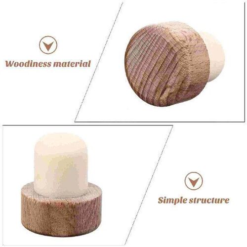 6 Pcs Cute Cork Bottles Stoppers Decorative Wood Making