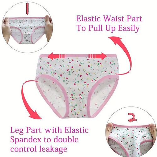 Multi-Pack 3/6/12Pieces Floral Baby Girls Briefs Cotton Todd