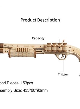 Robotime Gun Blocks Model Buliding Kit Toys Gift For Childre
