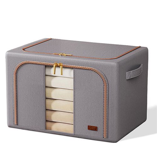 Joybos Foldable Leather Clothes Storage Organizer Large Capa