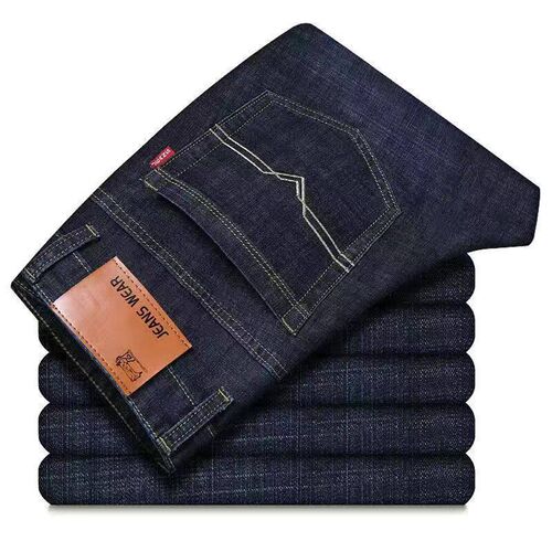 Sretch Jeans Mens Straight Loose Casual Plus Size Young And