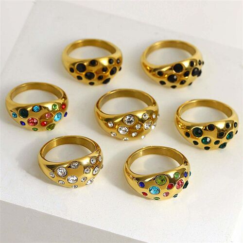 Flashbuy New rendy Chic White Green Rhinestone Crystal Stain