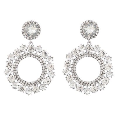 Exaggerated Fashion Color Diamond Round Alloy Diamond Rhines