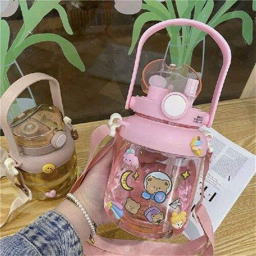 1300ml Large Capacity Plastic Double Drinking Straw Water