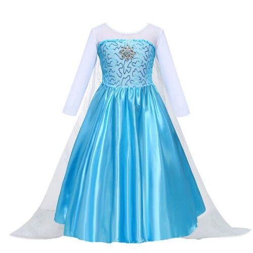 Kids Elsa Costume Girl Halloween Princess Cosplay Party