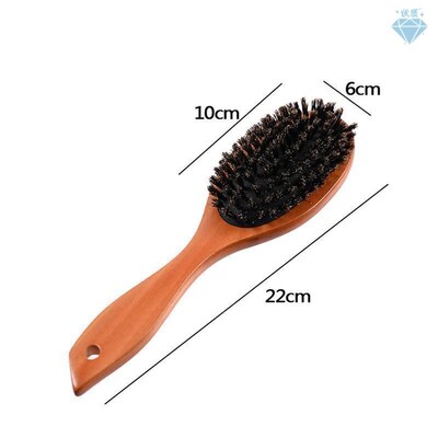 Natural Boar Bristle Hairbrush Massage Comb Smooth Hair