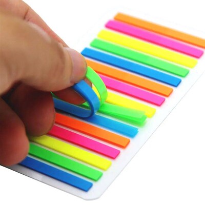 3000 Sheets Color Stickers Transparent Fluorescent Index Tab
