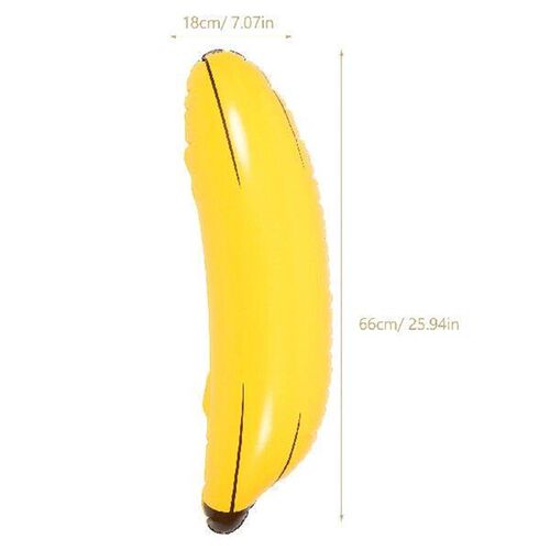 6 Pcs Inflatable Banana Props Kids Toy Float Plastic Toys