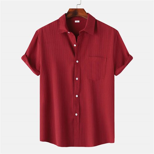 Supply Mens Short Sleeve Shirt 2025 Mens Solid lor Lapel S