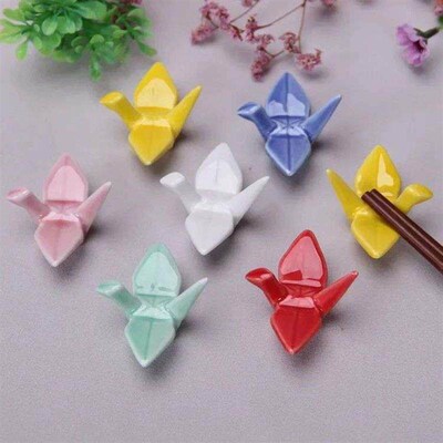 Ceramic paper crane Stick Rack Penholder Incense Burner Hold