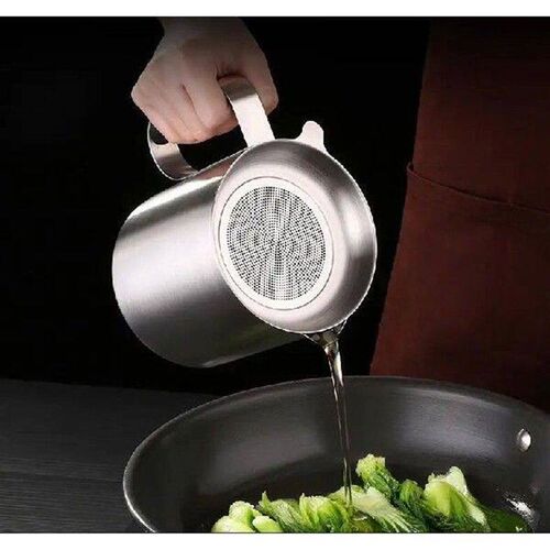 Oil Bottle Container Oil Strainer Pot Oil Bottle Stainless