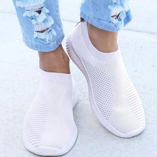 Women Flats Shoes Plus Size 43 Breathable Mesh Platform Snea