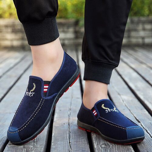 2023 Spring autumn Mens Casual Shoes Denim Flats Slip-On Dr