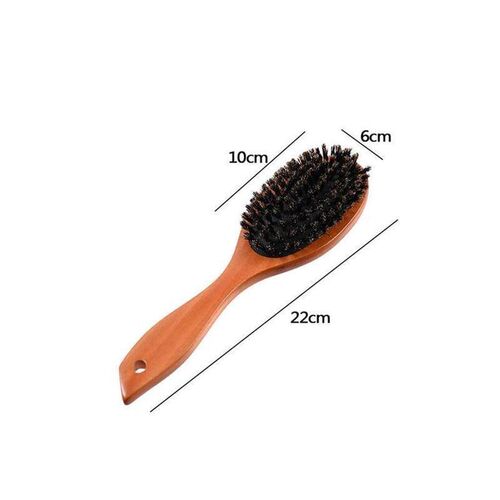 Natural Boar Bristle Hairbrush Massage Comb Smooth Hair