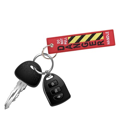 1 Pc Wholesale Aviation 钥匙链 Do Not Pull Danger Remove
