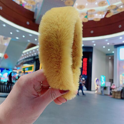 Sweet Retro Women Elegant Rabbit Fur Hairbands Hair Accessor