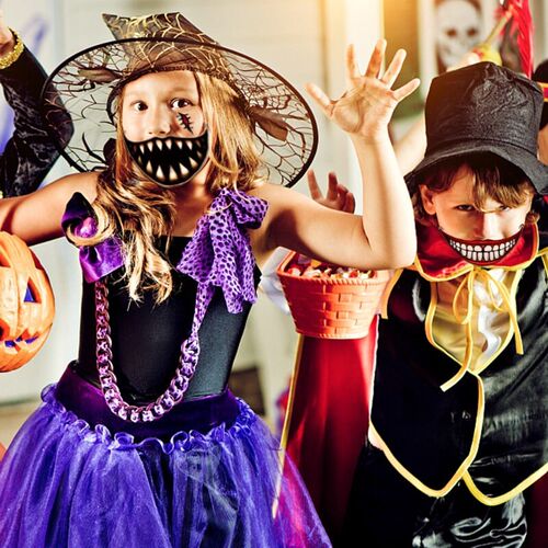 12pcs Halloween Temporary Tattoos Clown Scary Mouth Tattoo