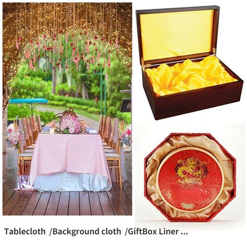 Satin Fabric Eight-heddle Imitation Silk Cloth 17 Colors Gif