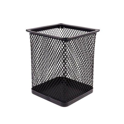 3 Pcs Coffee Bar Pen Container Square Holder Hollow Black