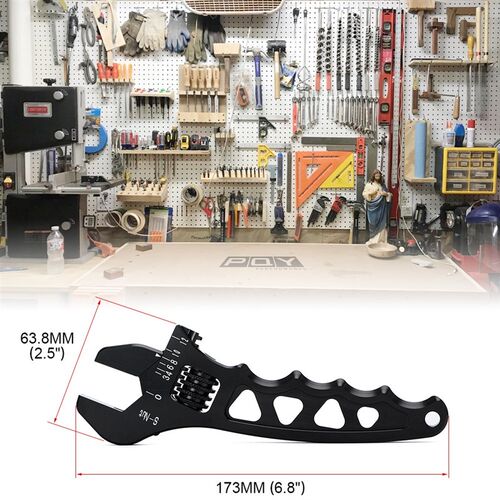 Adjustable AN 3 4 6 8 10 12 Aluminum WRENCH HOSE Fitting too