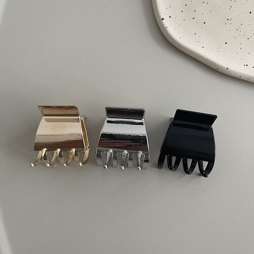 Net red black small metal grabbing clip hair clip headdress