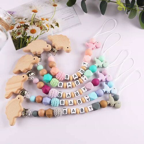 Baby Personalized Name Pacifier Clips Nipple Holder Cartoon